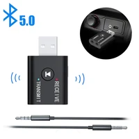 car tr6 bluetooth 5 0 receiver adapter dual 3 5mm jack usb interface transmitter auto audio laptop tv speakers adapter