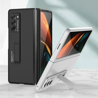 for samsung galaxy z fold 2 case square frame metal holder hard pc back phone case for galaxy z fold 2 5g