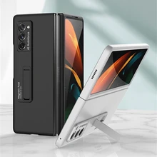 For Samsung Galaxy Z Fold 2 Case Square Frame Metal Holder Hard PC Back Phone Case for Galaxy Z Fold 2 5G