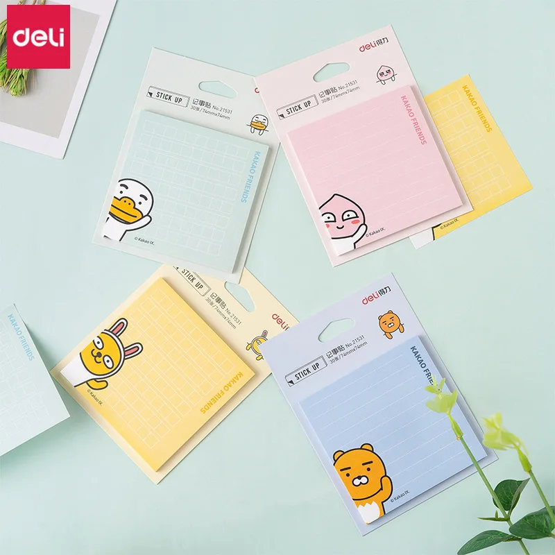 Deli милые Стикеры для записей 36 упаковок блокноты Kakao Friends персиковые наклейки