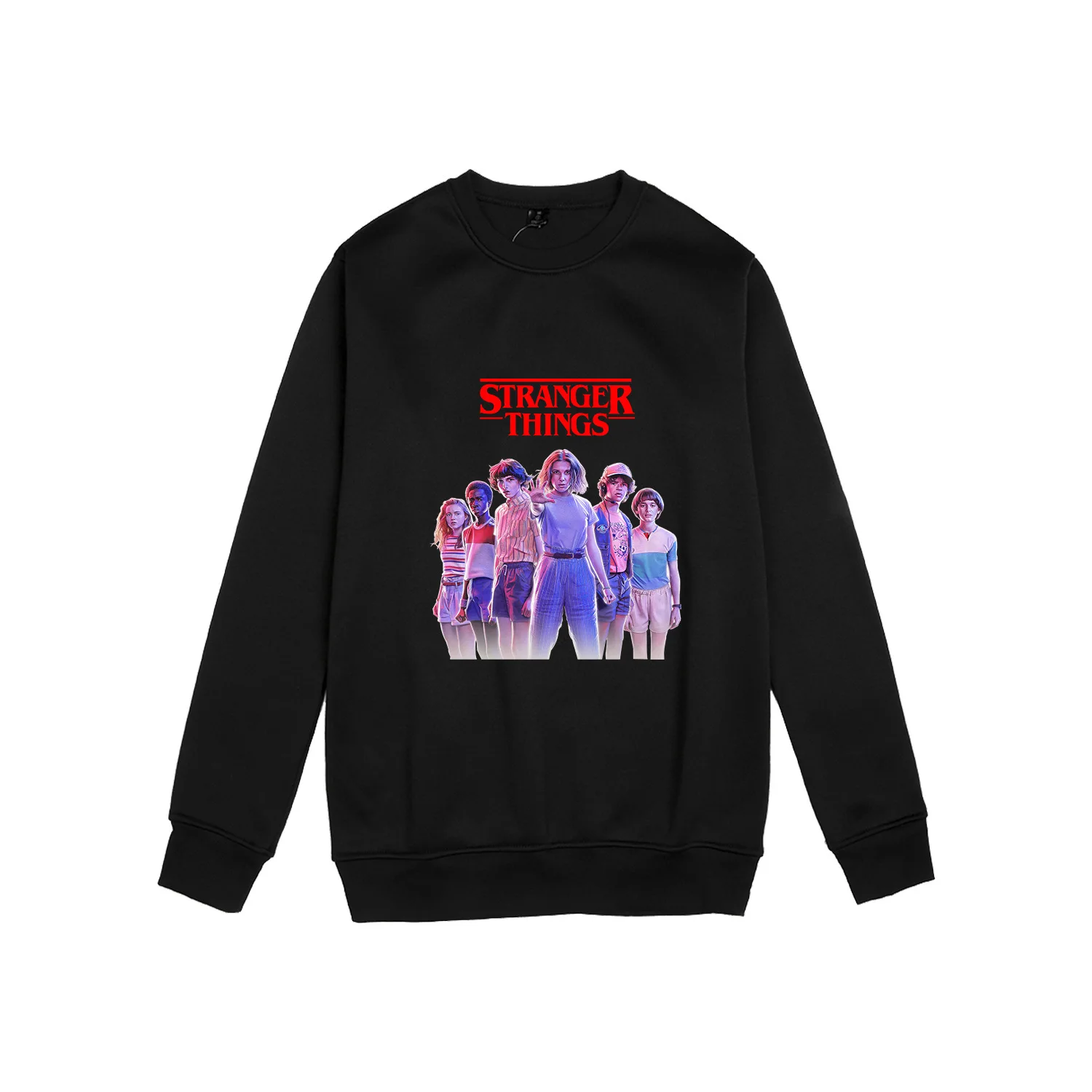 

Monogatari Stranger Things Periphery Long Sleeve Round Neck Leisure Time Keep Warm Men And Women Lovers Loose Coat