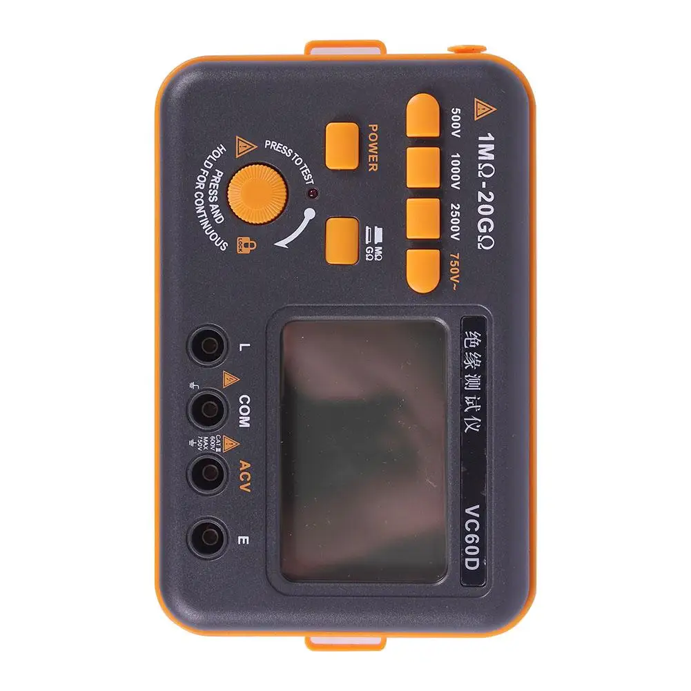 VICTOR VC60D цифровой тестер изоляции Измеритель сопротивления 2500 В