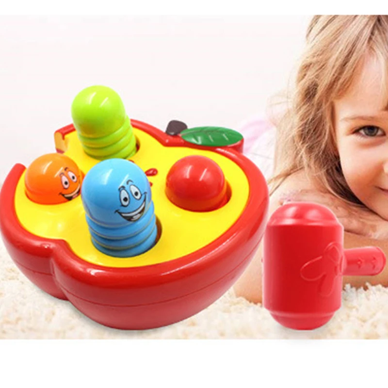1Set Plastic Hammering Ball Hammer Box Children Fun Playing Hamster Game Toy Early Learning Educational Toys | Игрушки и хобби