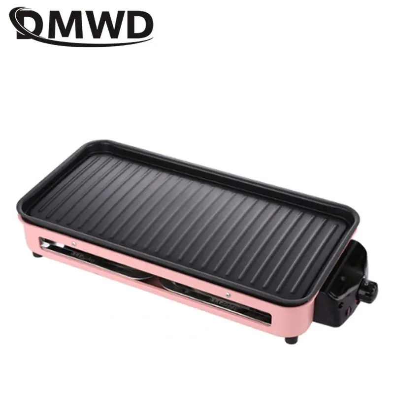 dmwd 1500w barbecue oven household electric grill 220v smokeless indoor diy kebab bbq grill non stick cookware free global shipping