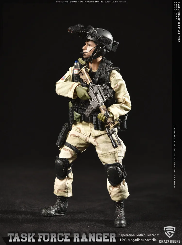 CrazyFigure LW005 1/12 спецназ дельты США мастер-солдат Рейнджерс Целевая группа 199" операция Готическая змея"