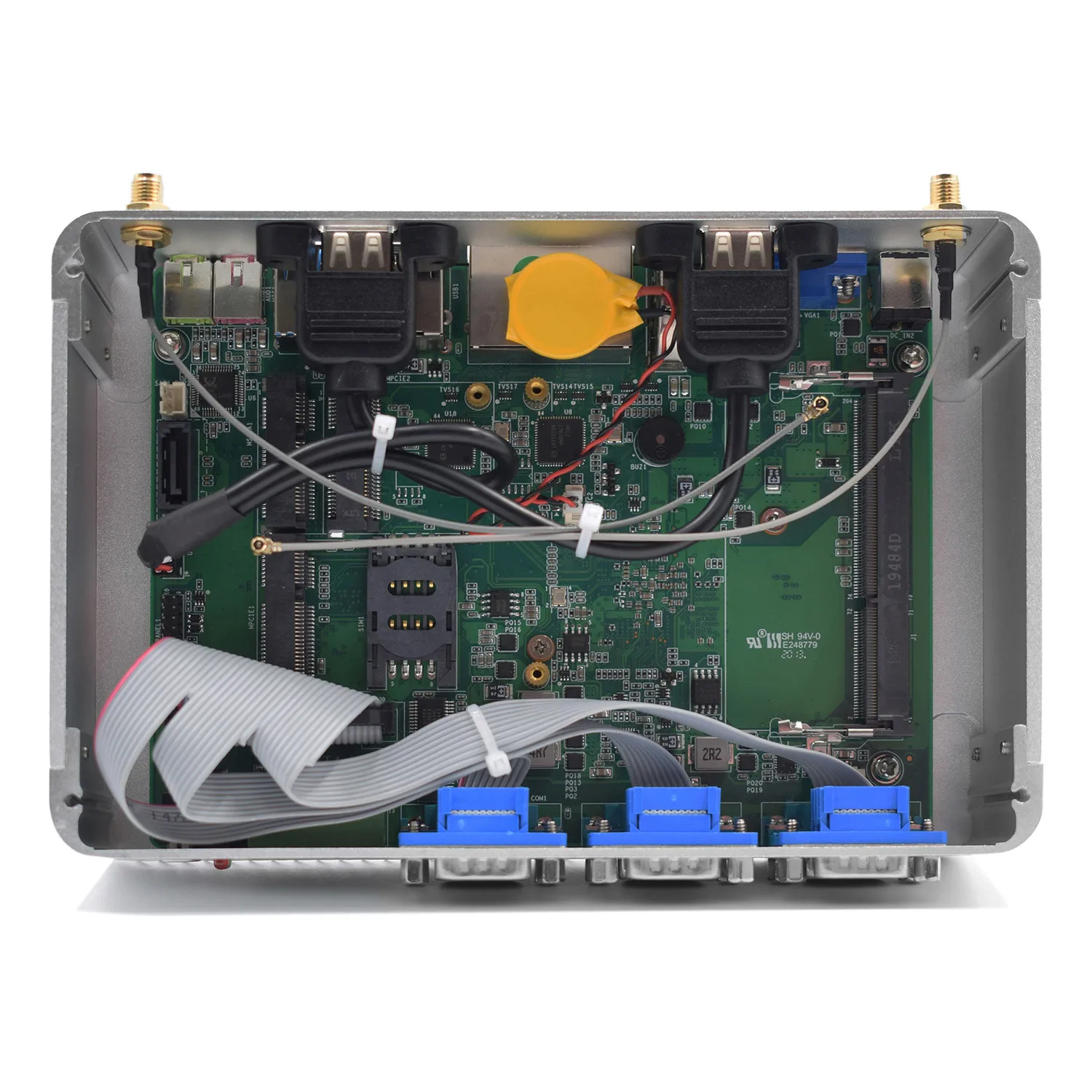 HYSTOU промышленный компьютер Celeron J1900 RS422/485 COM с GPIO ddr3 2 intel lan настольные компьютеры