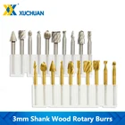 Фреза маршрутизаторная с Оловянным покрытием и хвостовиком 3 мм, 10 шт.