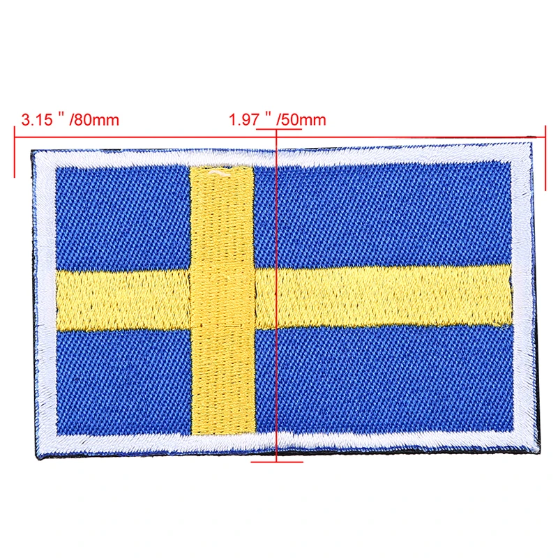 

3D Embroidered Patches Flag Stickers Patch Badges 8*5cm Handmade Stick-On Backing for Clothes Backpack Cap