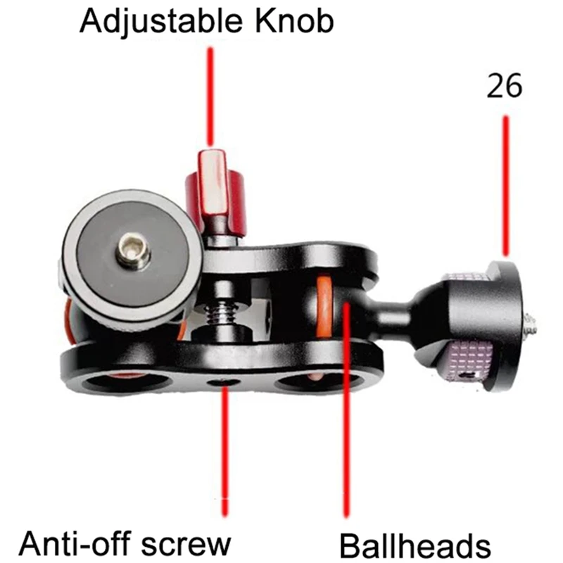 Головка штатива БЫСТРОРАЗЪЕМНАЯ шарнирная рукоятка Крепление Адаптер головки 1/4