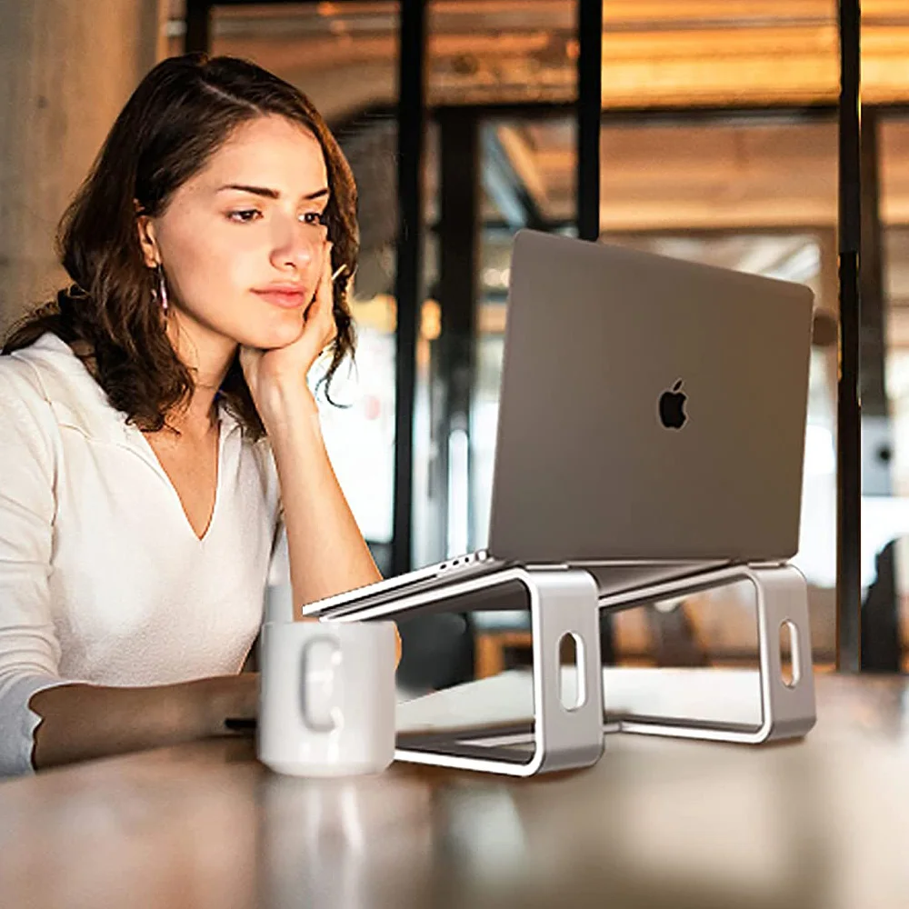 Алюминиевый Настольный держатель для ноутбука Macbook Pro iPad Air Mac Book M1 Dell HP Xiaomi - купить