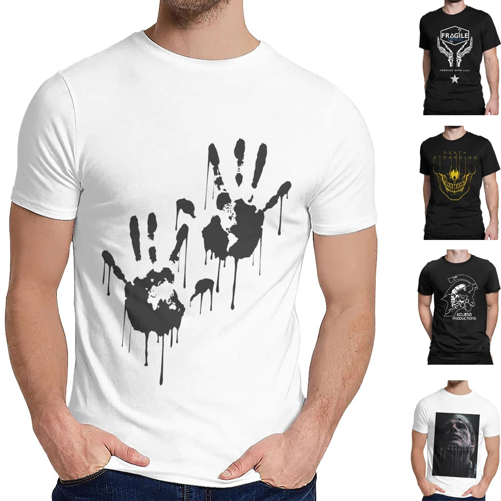 Футболка с принтом Death Stranding Man мягкая футболка круглым воротником в стиле аниме