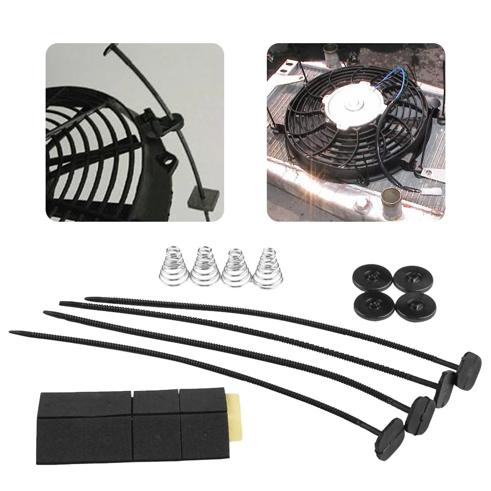 

Car Electric Cooling Radiator Universal Car Fan Mount Set Plastic Parts Automobile Fan Mount Set For Car Car Fan Accessory