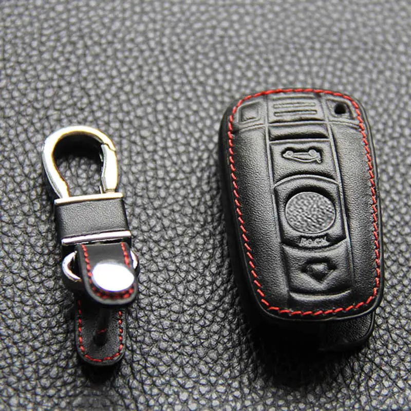 Кожаный чехол для Bmw E90 E30 E60 E34 E36 E38 E39 E46 118 220 M235 320 328 428 435 528 X1 X3 chaviro черный ключей|key