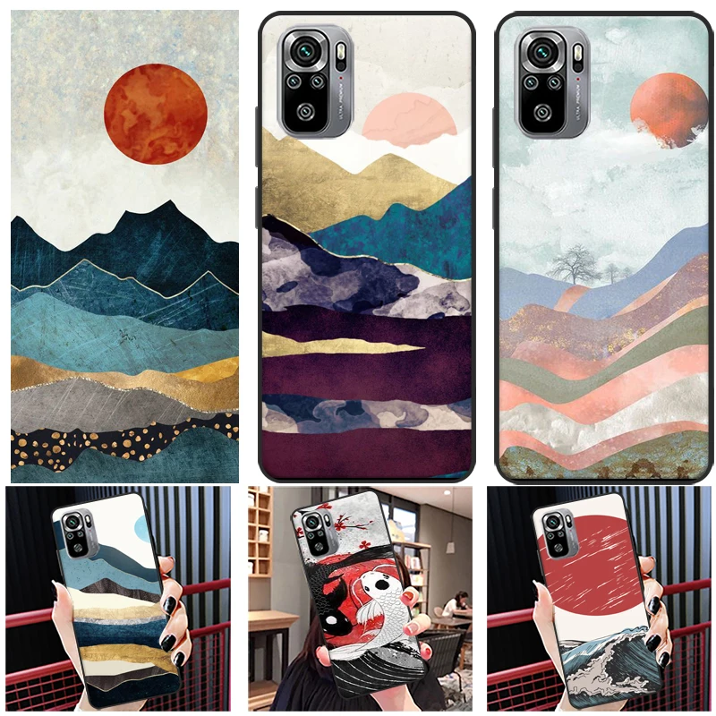 

Hand Painted Phone Case For Xiaomi Redmi 10X Pro Note 10 10T 10S Pro MAX 4G 5G Cases Carcasa Soft TPU
