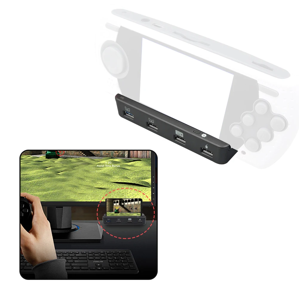 

LED Indicator Solid Controller Charging Dock Projection Durable TV Adapter ABS Games Accessories Practical For Switch