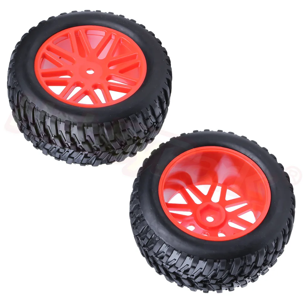 4 шт./лот резина 2 дюйма RC Rally шины для грузовиков и пластиковые ободы колеса