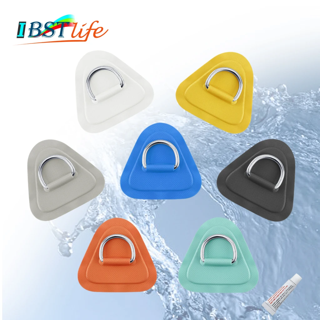 

Stainless Steel 316 D Ring Pad Patch Water Sports Buckle for PVC Inflatable Boat Raft Dinghy Canoe Kayak Surfboard SUP Tie Down