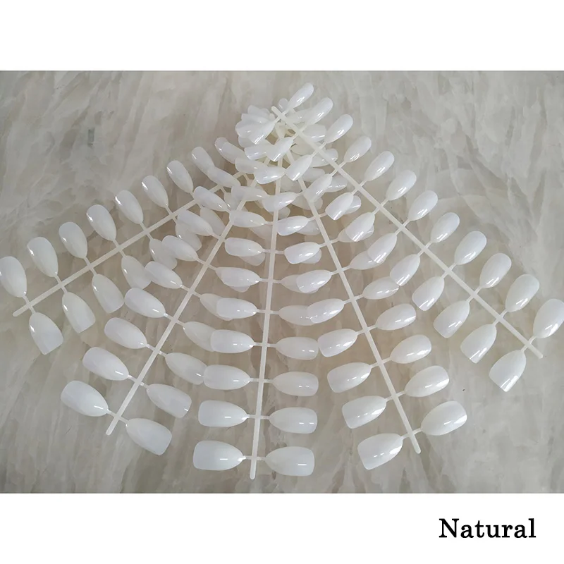 5 X Natural Смешанные 18 цветов полное покрытие поддельные ногти короткие остроконечные накладные ногти шпильки миндалевидные ногти яркие цвета дизайн ногтей - Цвет: 5 X Natural