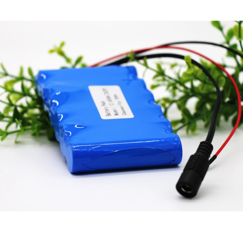 12V Батарея 5Ah 3S2P 11 1 V 12 6 5000 мА/ч литий Батарея-серые кисточки с 5A BMS для Светодиодный