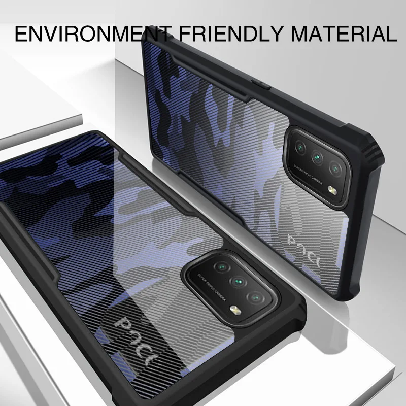 

For Xiaomi POCO M3 Case Airbag Case Camouflage Acrylic PC+TPU Anti-knock Armor Back Cover for POCO Little M3 capa Rzants