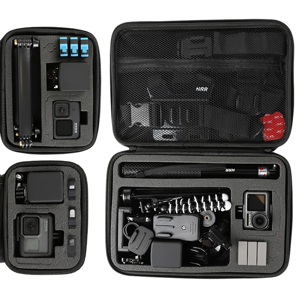 

Large Waterproof Carrying Case Bag for Gopro Hero 11/10/9/8/7/6/5 for DJI OSMO Action 3 2 Camera AKASO EKEN SJCAM Hard Shell Box