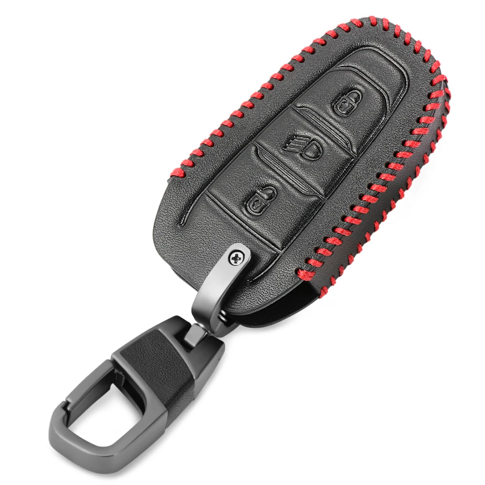 Мужской кожаный брелок для ключей чехол держатель Peugeot 308 508 2008 3008 4008 5008 Citroen smart remote