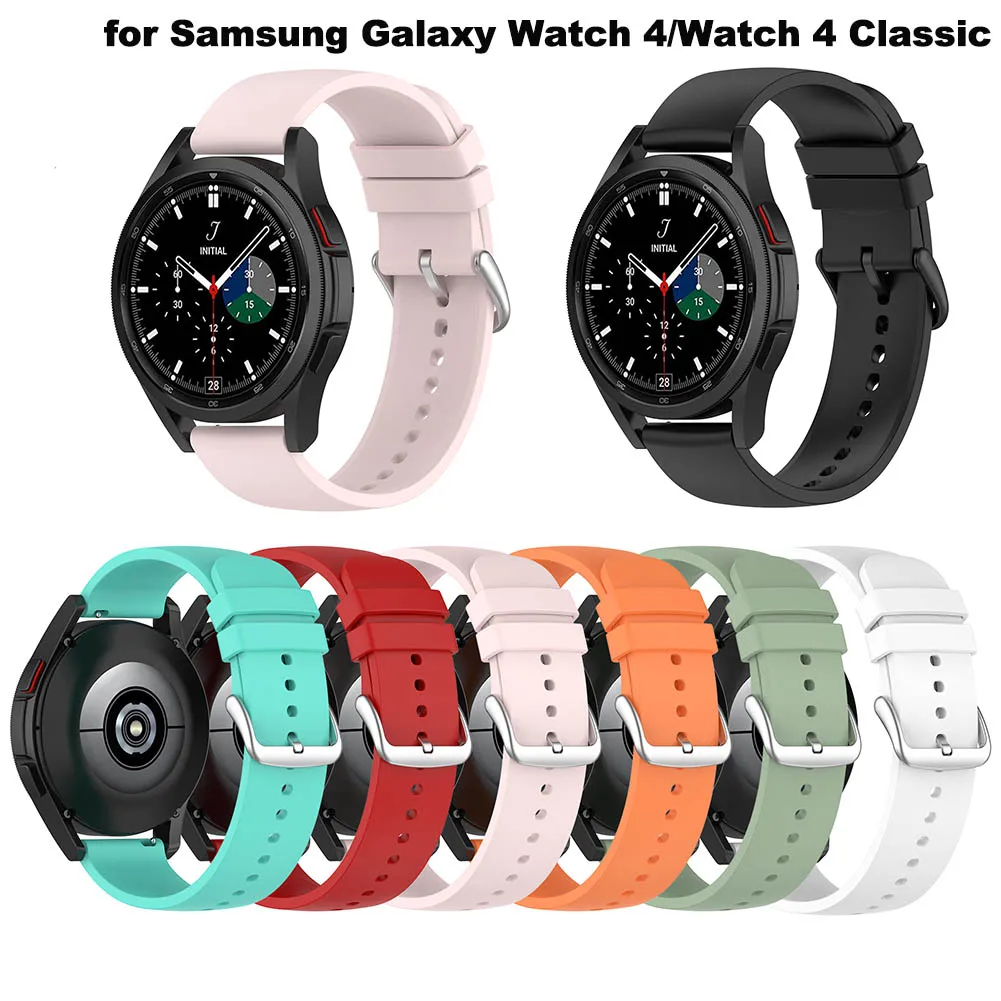 

Ремешок силиконовый для Samsung Galaxy Watch 4, классический браслет для Galaxy Watch 4, 20 мм
