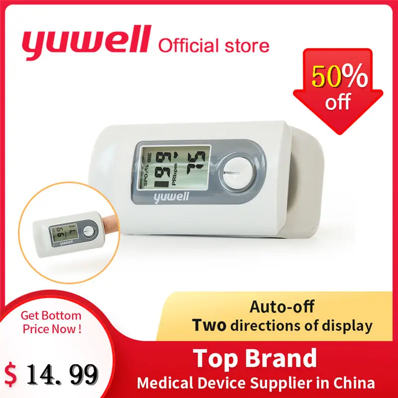 Yuwell YX100 медицинский бытовой цифровой Пульсоксиметр для пальцев измеритель насыщения крови кислородом SPO2 PR монитор инструмент CE