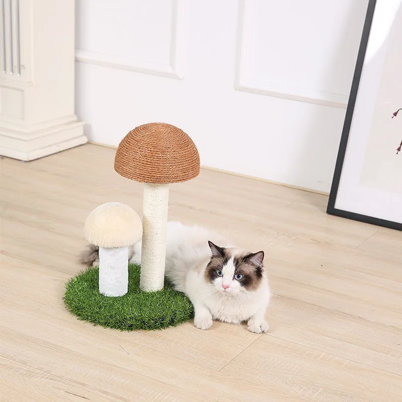 

Cat climbing frame mushroom Shape Cat toy grab board Cat Tree Sisal Rope Climbing Cats Kitten Grinding Claw