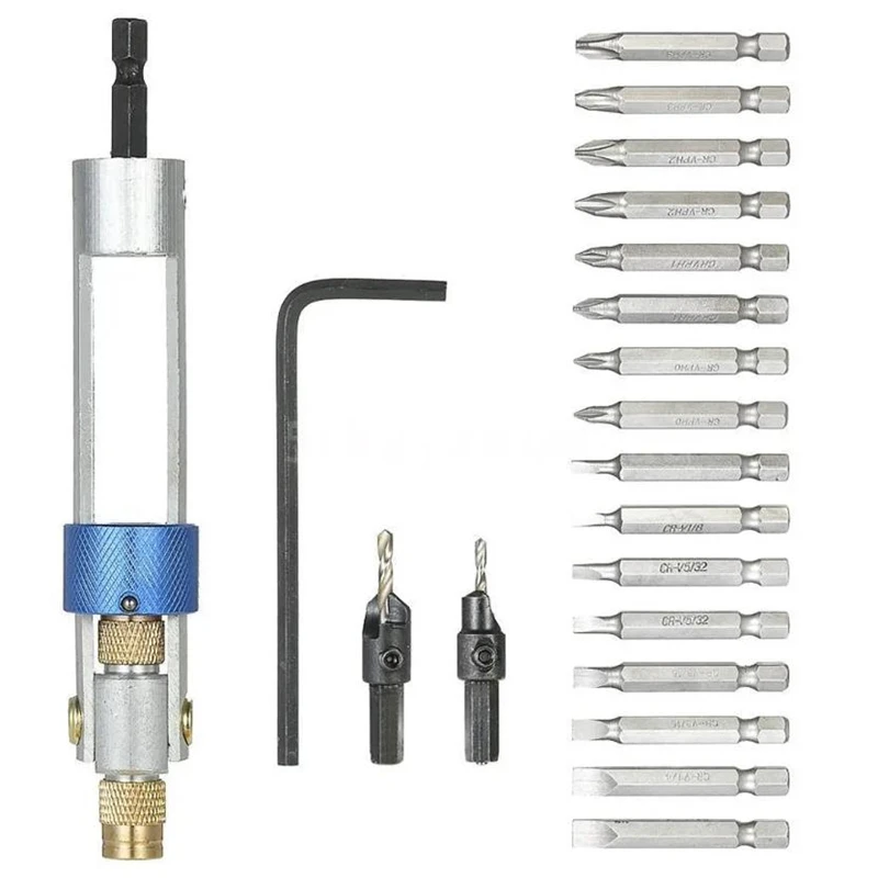 Набор сменных Сверл С зенкером комплект из 20 насадок для электродрели отвертки с