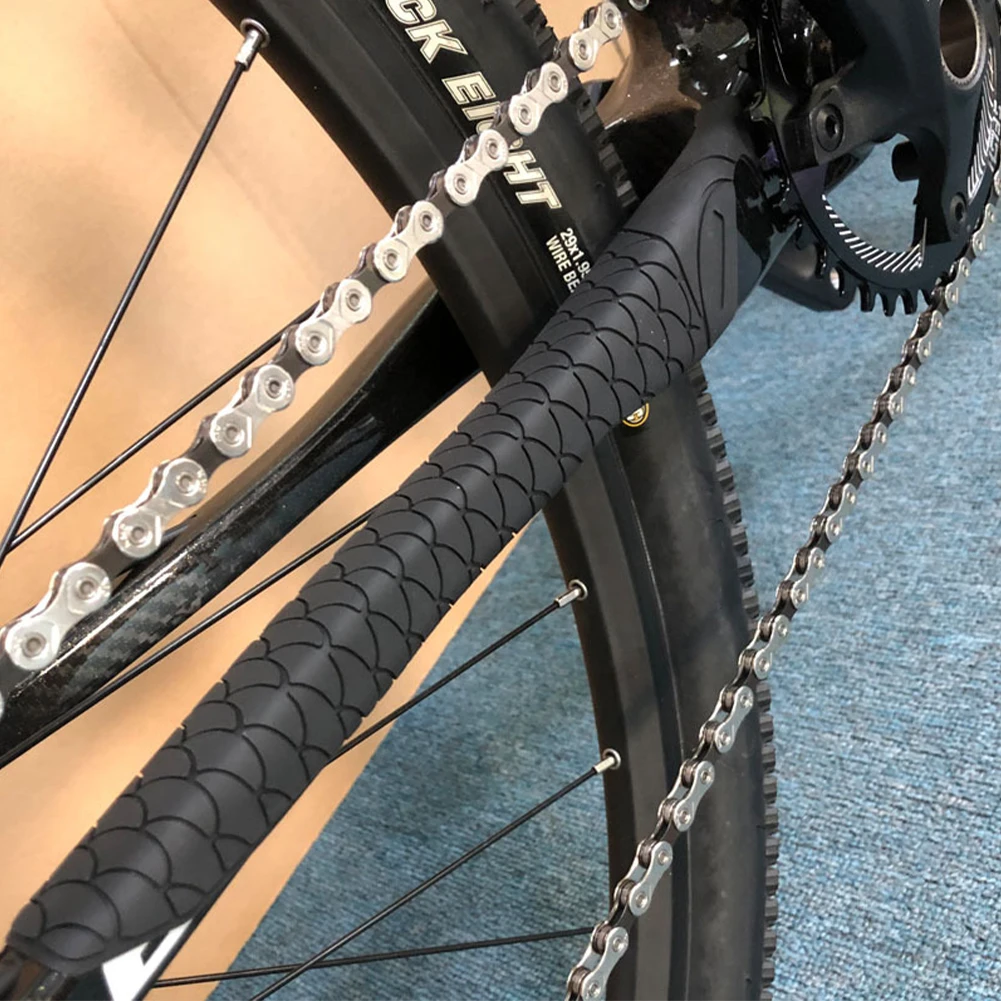 

MTB Chain Guards 3D Silicone Frame Protector Scratch-Resistant Protector Best Glue Removeable Stickers Bike Accessories