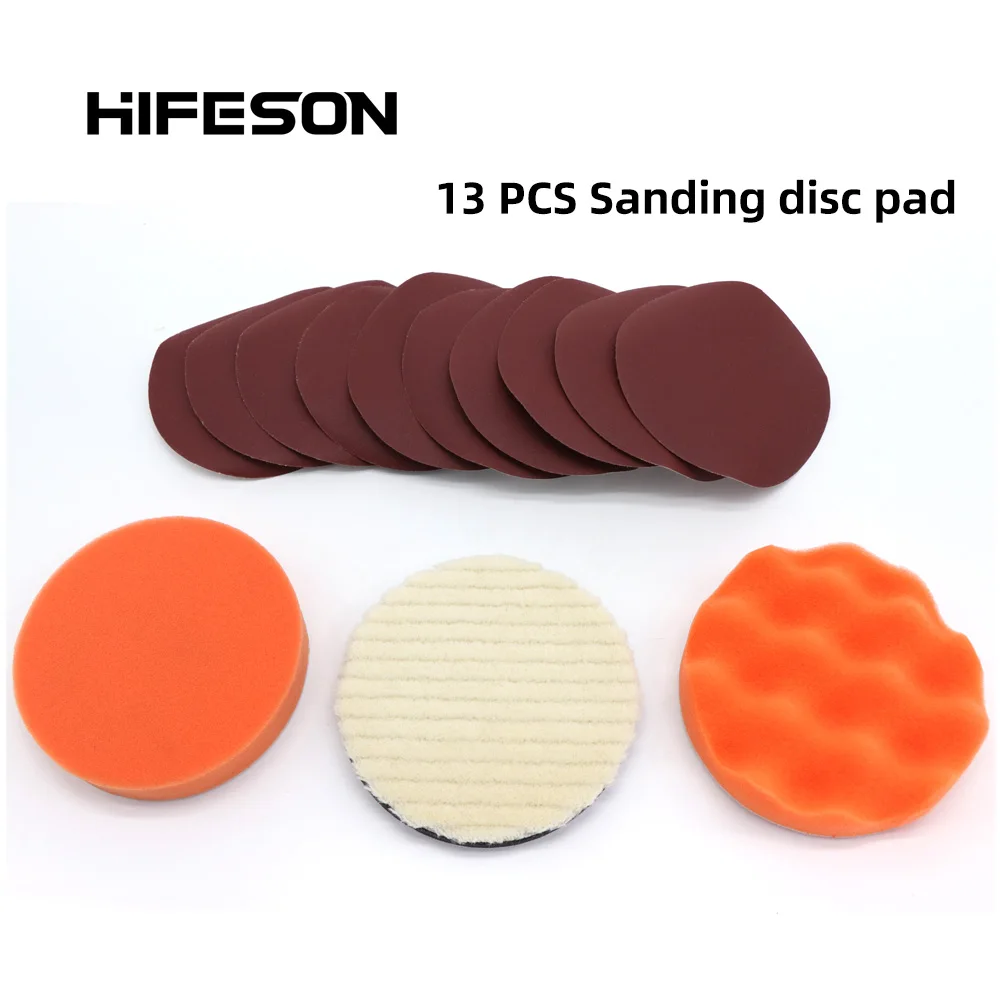 

HIFESON 5 inch / 6 inch round sandpaper sponge foam polishing pad sander polishing machine accessories-rust remover car care