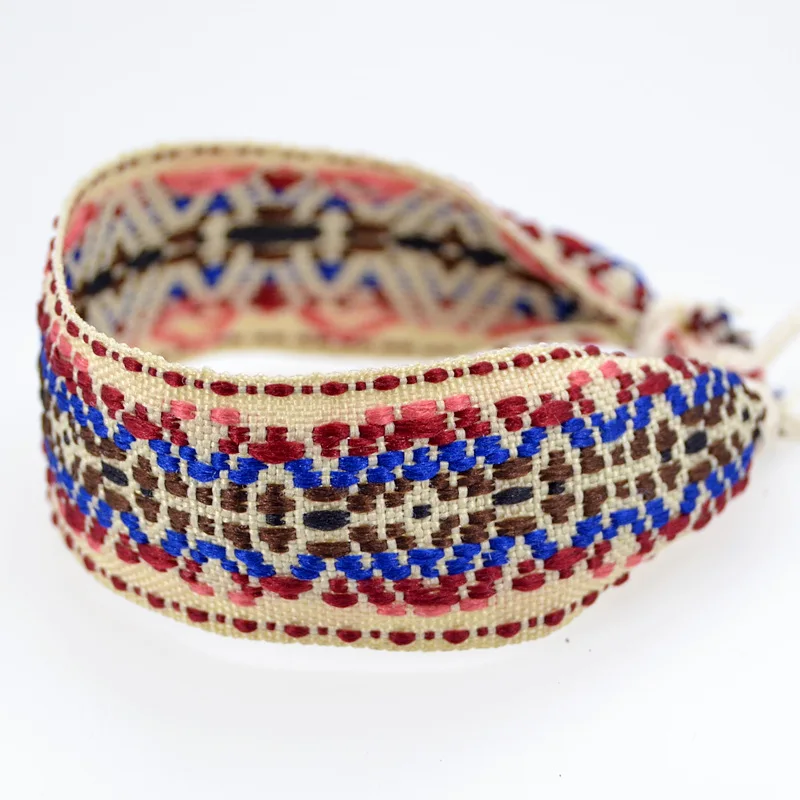 ABL117(1) Boho Embroidery Bracelets for Women Friendship Bohemian Handweave Cotton Rope Cheap Ethnic Pulseras Dropshipping | Украшения и