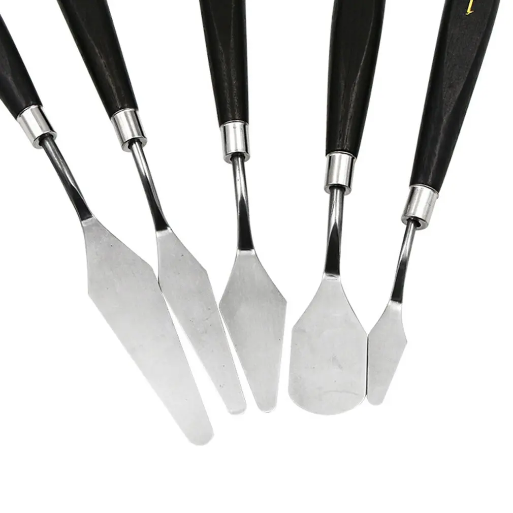 5 шт. набор палеток для рисования нож из нержавеющей стали шпателей художника