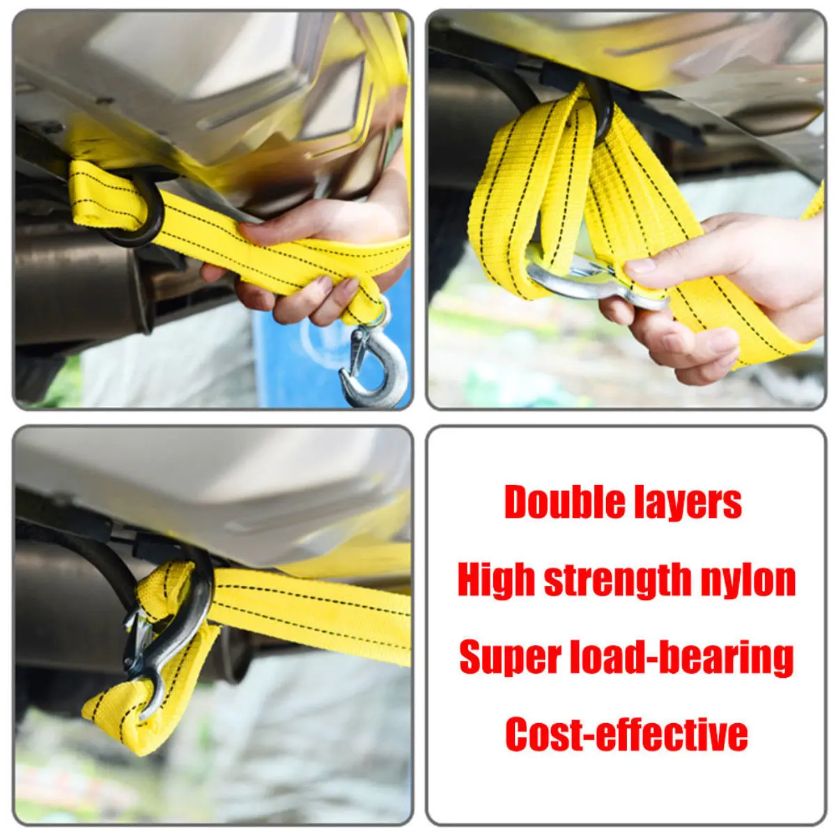 4 м сверхмощный 5 тонный трос для грузовиков ремень захвата внедорожных тросов