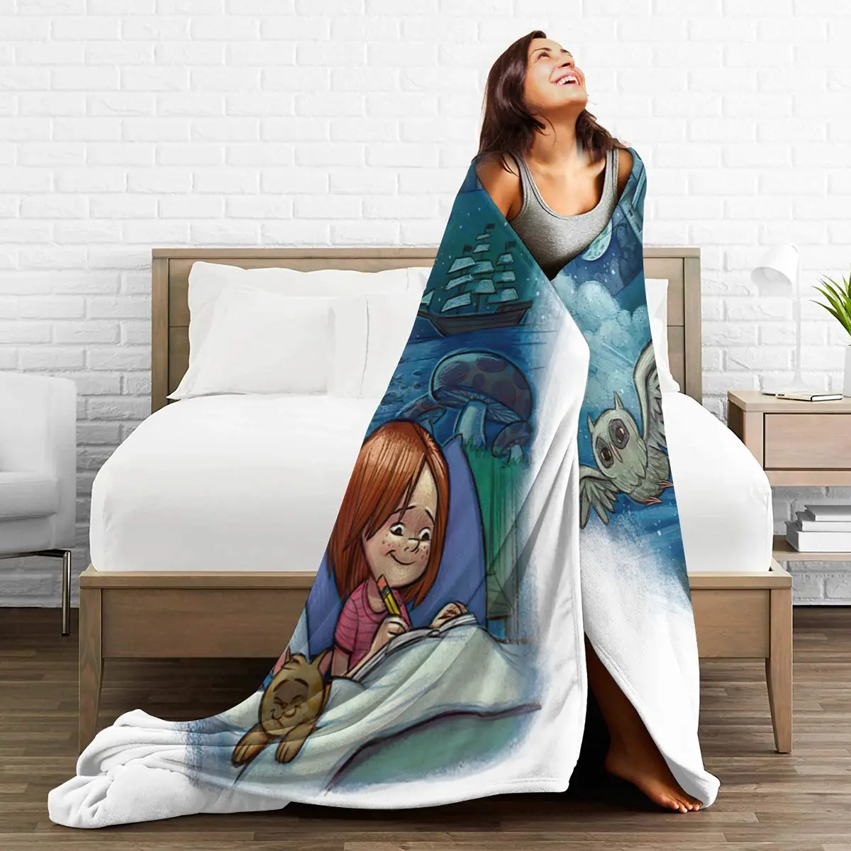 

Ultra Soft Sofa Blanket Cover Blanket Cartoon Cartoon Bedding Flannel plied Sofa Bedroom Decor for Children and Adults 278479401