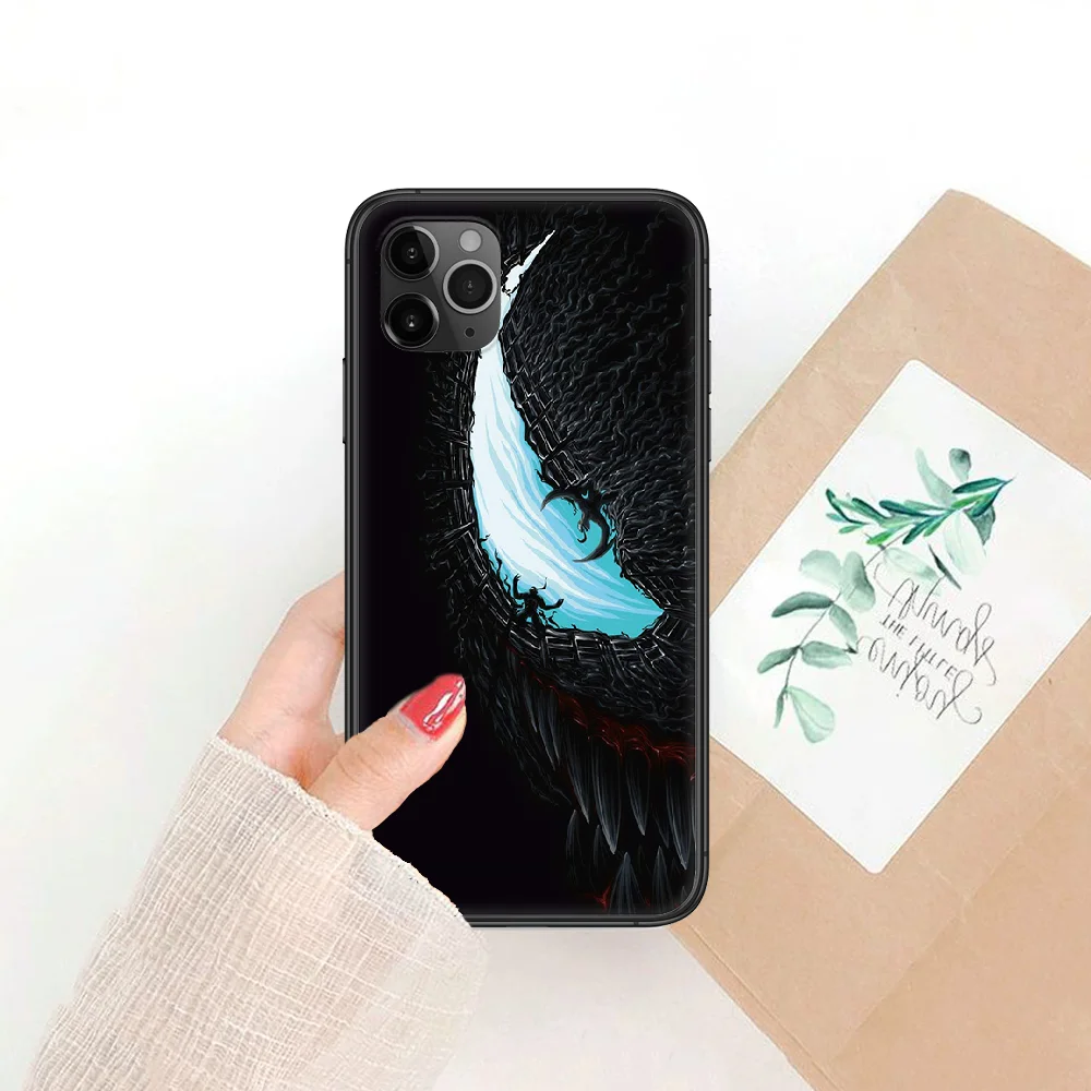 

Superhero Venoms Phone Case Cover Hull For iphone 5 5s se 2 6 6s 7 8 12 mini plus X XS XR 11 PRO MAX black 3D cover tpu Etui