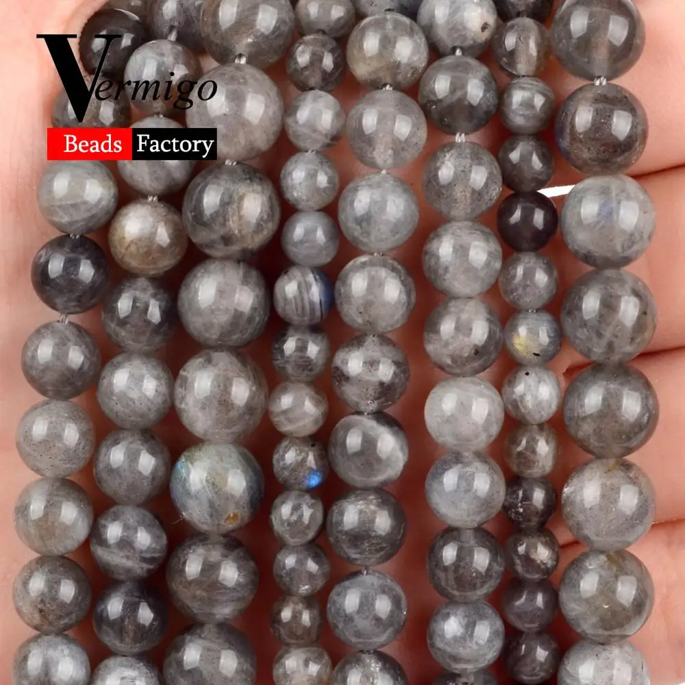 

AA Natural Labradorite Stone Round Loose Beads for Jewelry Making 6 8 10mm Minerals Beads Diy Bracelet Jewellery Accessories 15"