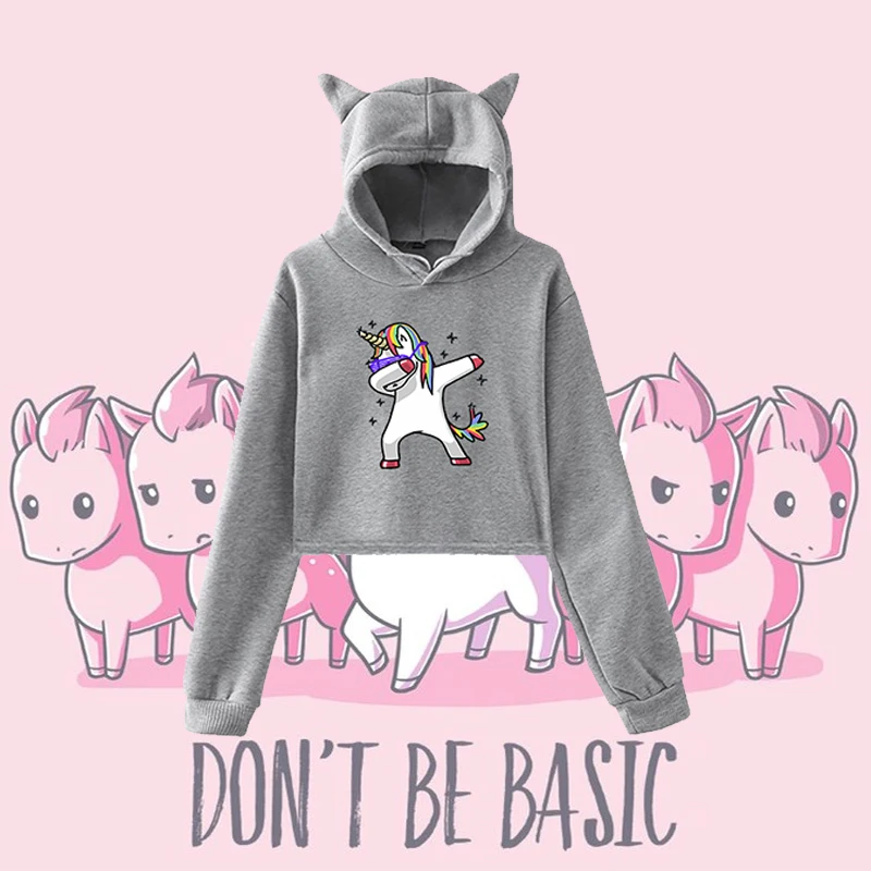 

Cute Unicorn Women Cat Ear Hoodies Cartoon Sweatshirt 2020 Winter Tops Hooded Sweatshirt Casual Loose Jumper Pullover Jacket