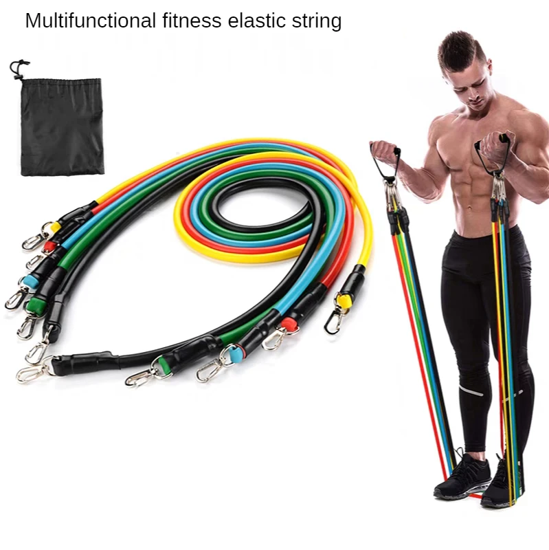 

Tube Resistance Bands Set 11PCS Exercise Bands with Door Anchor Handles for Weight Training Home Gym Workout Fitness Equipment