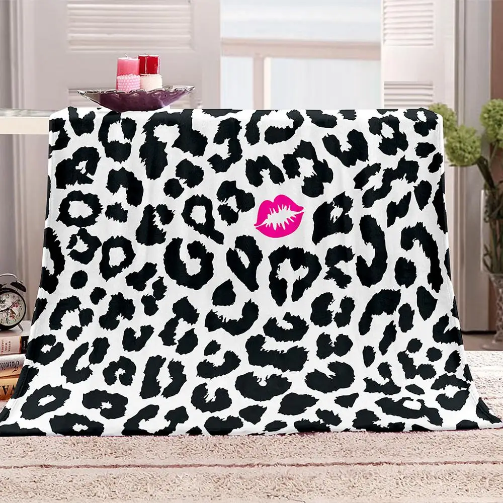ONGLYP теплое мягкое плюшевое одеяло с принтом &quotпоцелуй&quot плед для дивана кровати