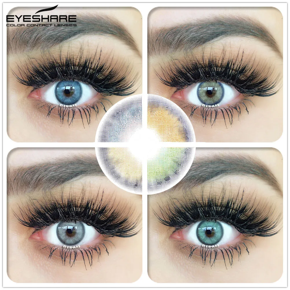 

EYESHARE 12 Pairs Colored Eye Contacts With Color Contact Lens Colored Contact Lenses For Eyes Natural Beauty Yearly Contacts