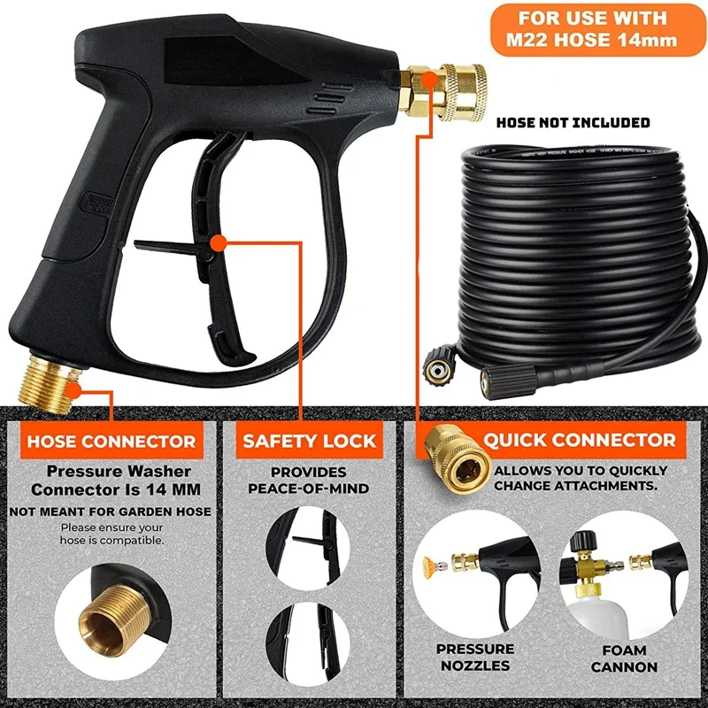 

Foam Cannon Washer - Complete Set for Cars, Including Foam Grass, to Decorate Cars, Trucks or SUVS Pressure Washer Jet Detail Se