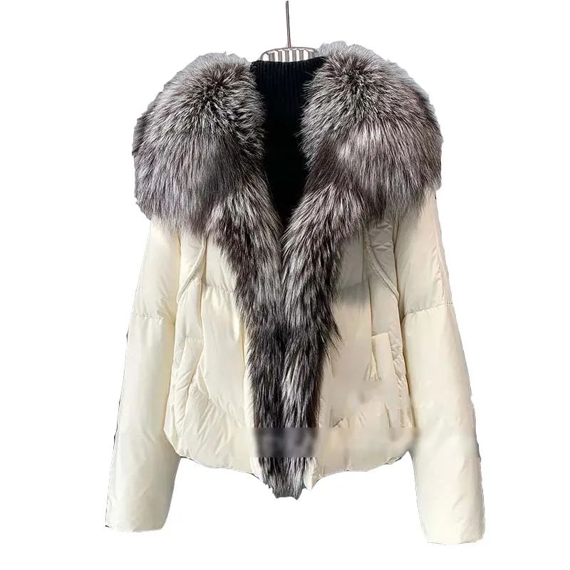 

Female Winter Short Fashion Women Down Jacket 2022 New Large Size Solid Color Temperament Beach Wool Women's Down Jacket NBH592