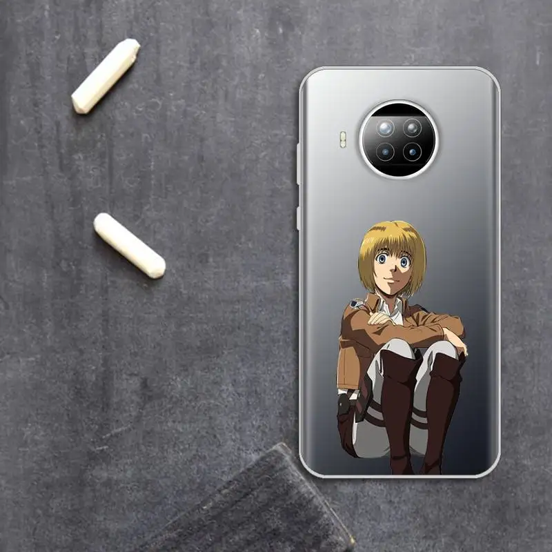 

Armin Arlert anime Attack on Titan Phone Case Transparent for Xiaomi Redmi note 10 t 8 9 pro lite 11