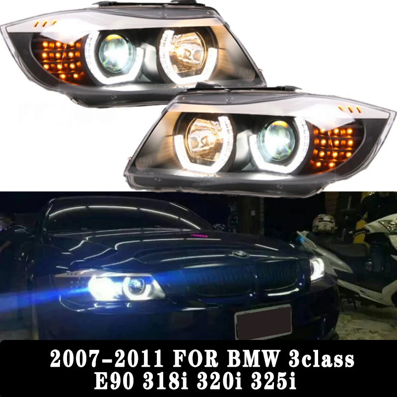 Светодиодный фары для BMW E46 E90 3 серии 2002 2011 светодиодный Автомобильные ангельские