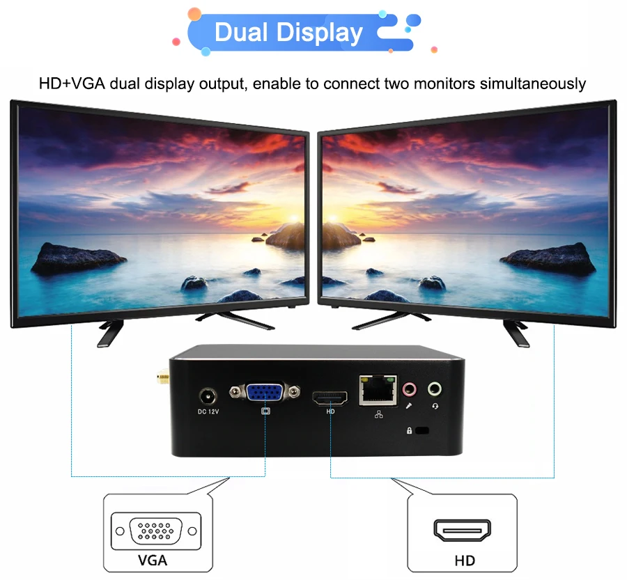 Eglobal Cheapest Micro PC Intel Celeron 2955U Core i3 i5 i7 Computer Windows 10 Barebone Mini 4K HTPC Copper Fan NUC 6 USB | Компьютеры и