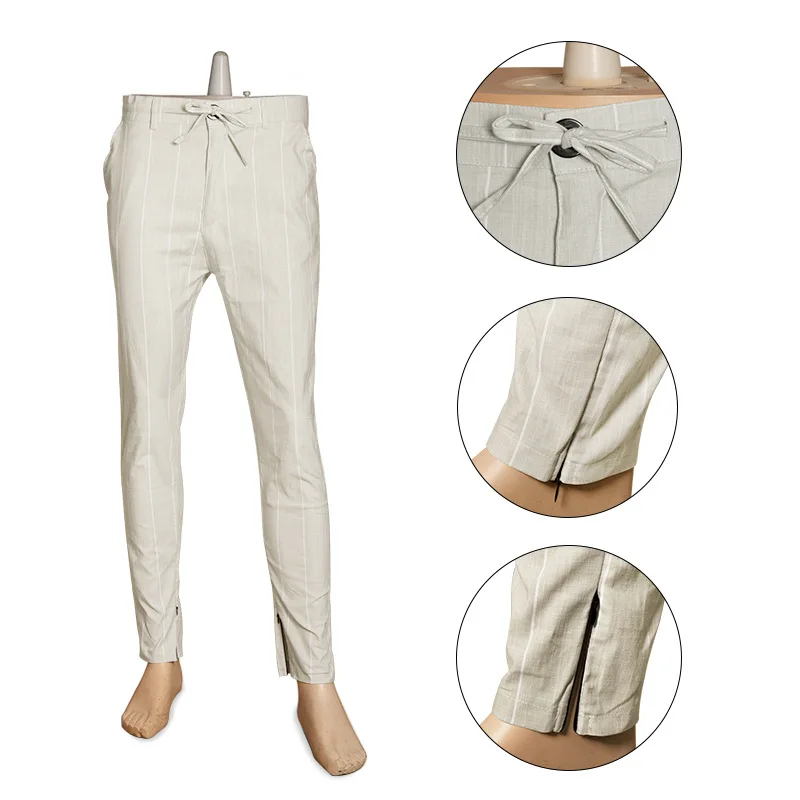 Men's Pants Striped Joggers Trousers Male Casual Summer Social Slim Fit Streetwear Clothing SweatpantsHip Hop Soft Elastic 2020 | Мужская
