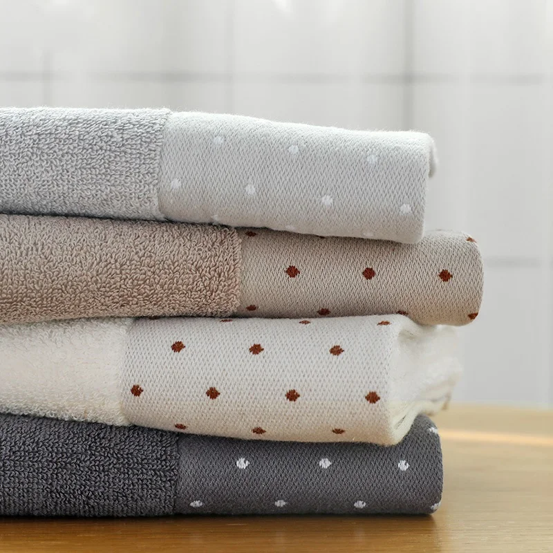 

1PC 34*34cm face towel Hand Towels soft CottonHigh Quality Extreme Comfort Square Solid Color dot Child Towel