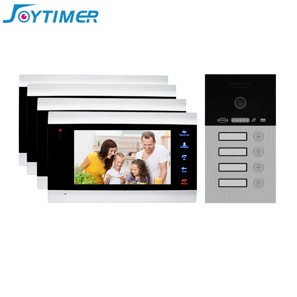Скидка Видеодомофон Joytimer 1200TVL с датчиком движения, дверной звонок, камера с поддержкой разблокировки одной кнопкой, подходит для разблокировки нес...